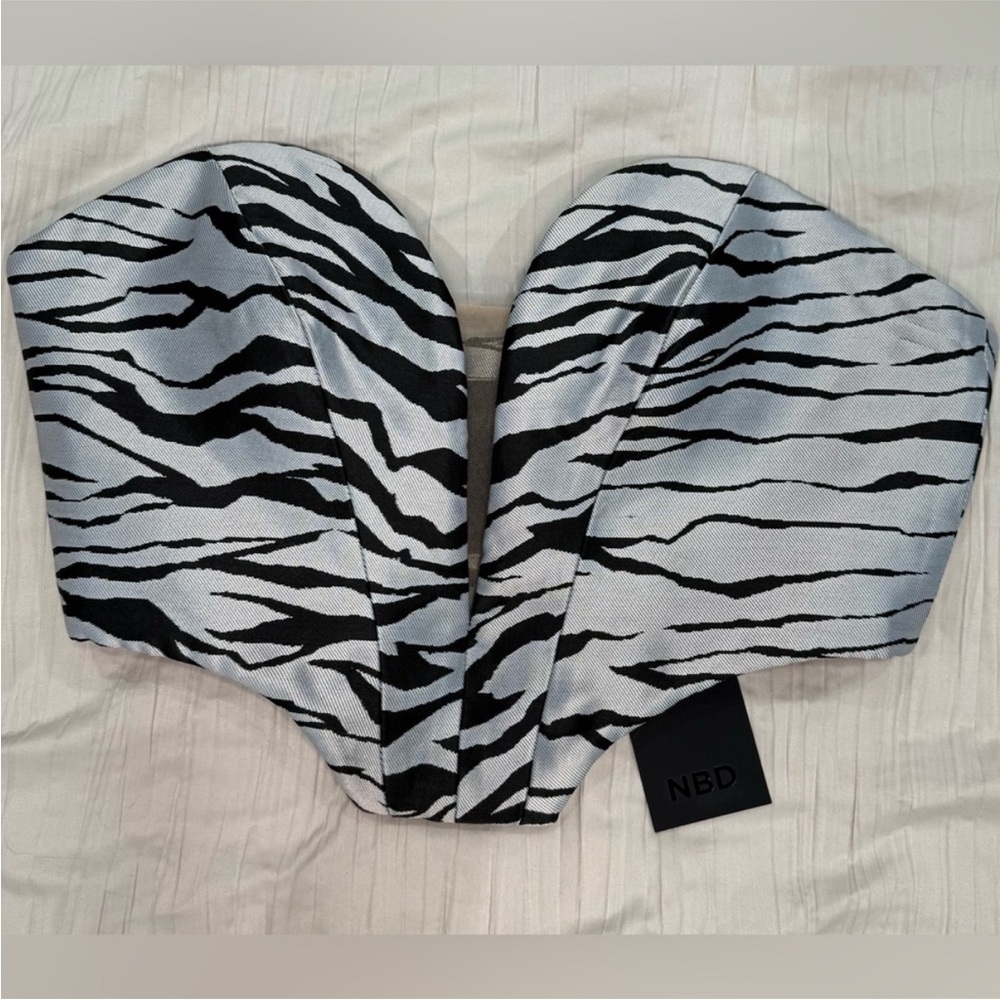 NWT NBD Silver/Black Zebra
Corset Top